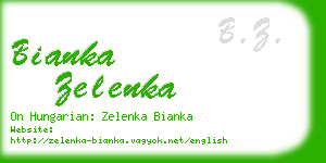 bianka zelenka business card